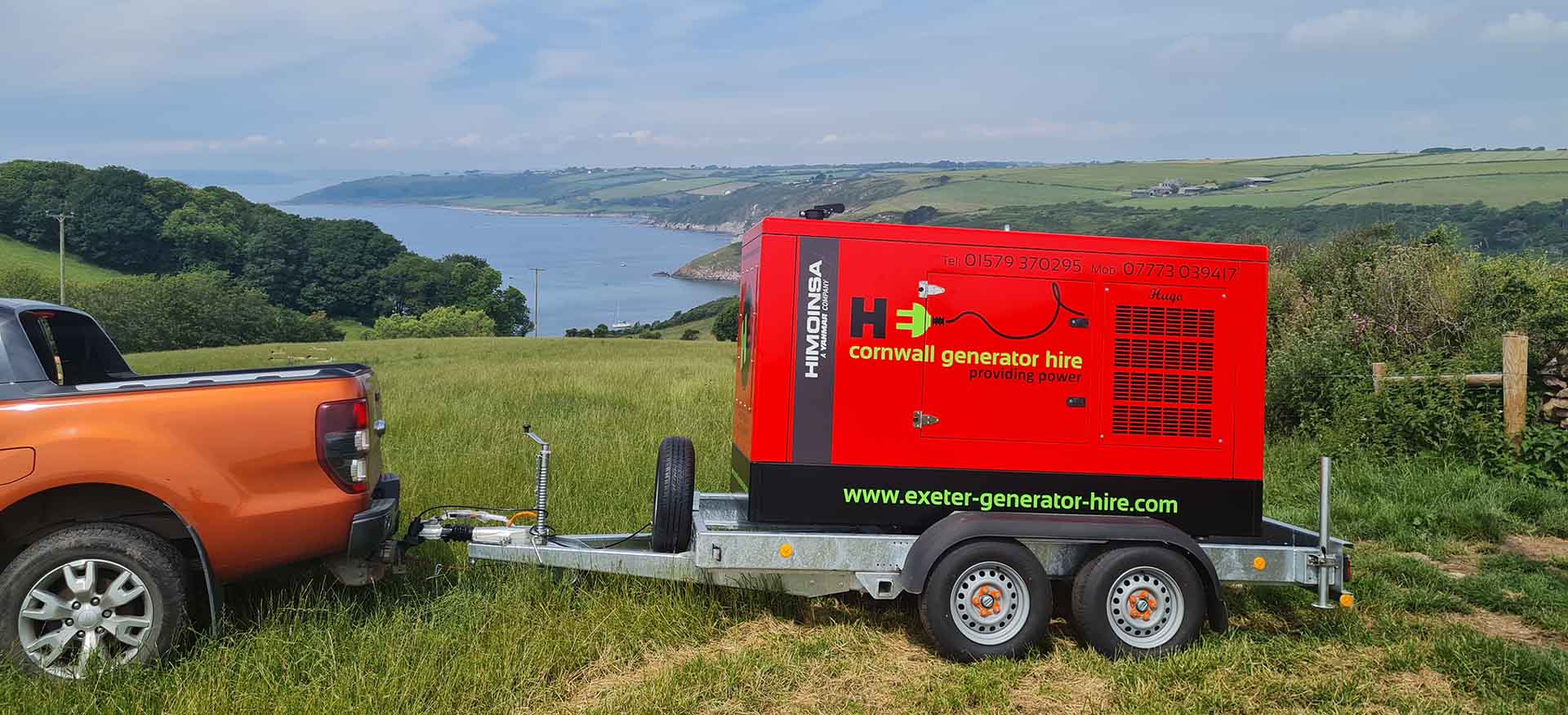 Cornwall Generator Hire with view of Wembury Bay