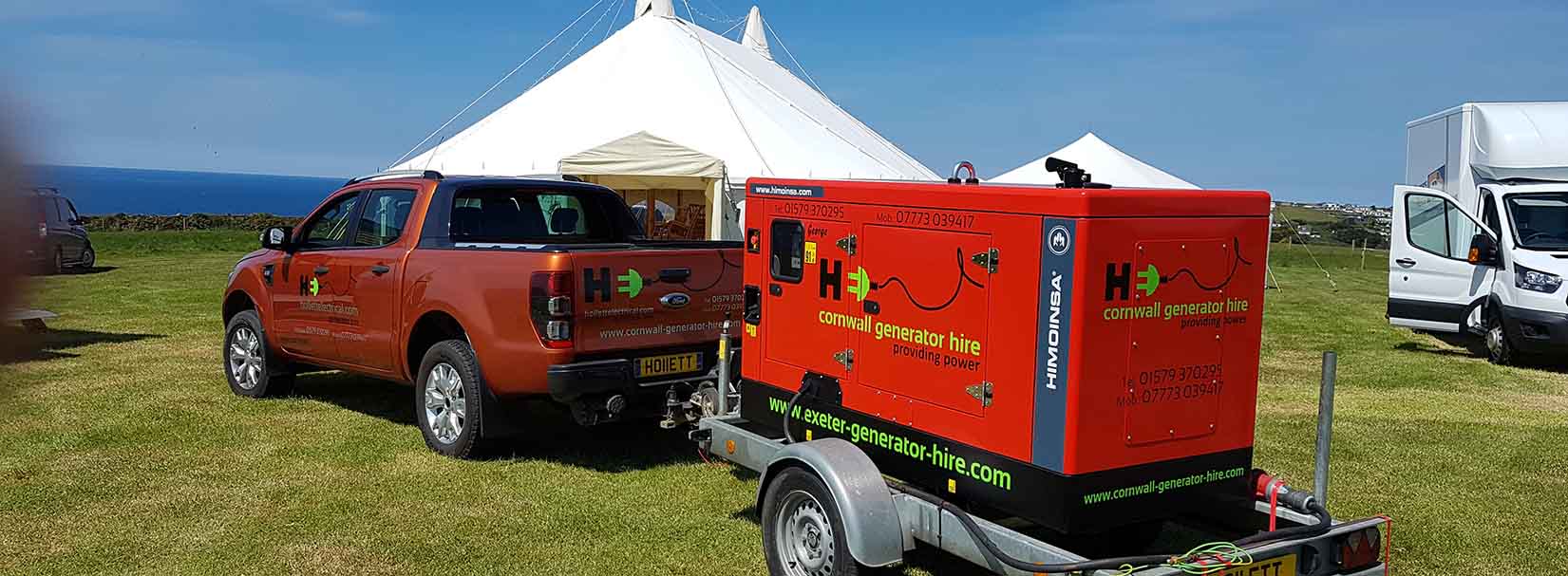 Generator hire for marquee weddings