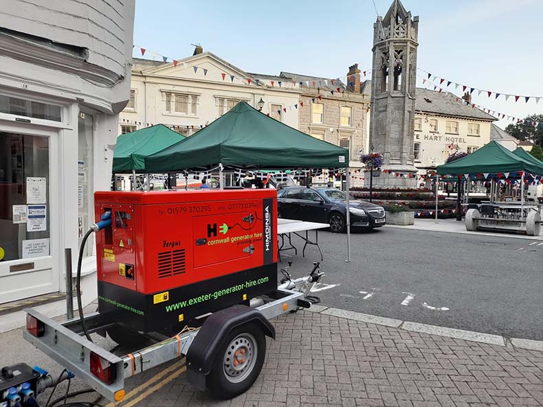 Generator power set up in Cornish town ready for Prince Charles