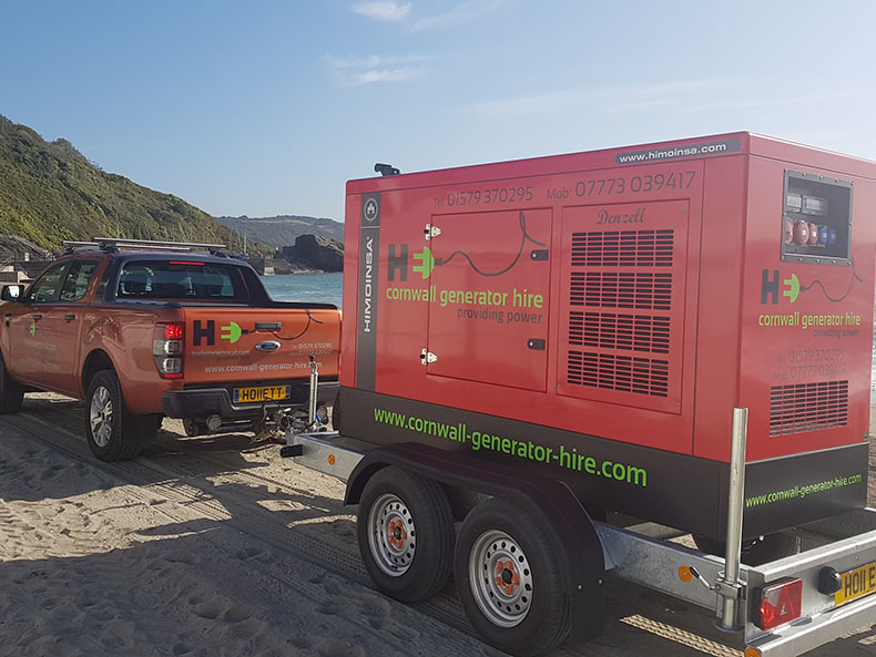 Generator delivery for Looe Live Festival