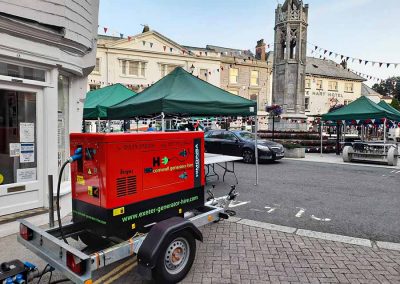 Supplying power to a cornish town festival