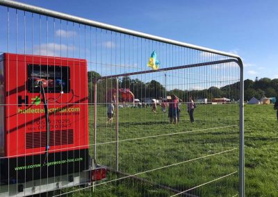 Generator fenced off for a summer event