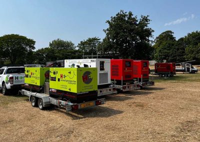 6 generators required for a summer music festival