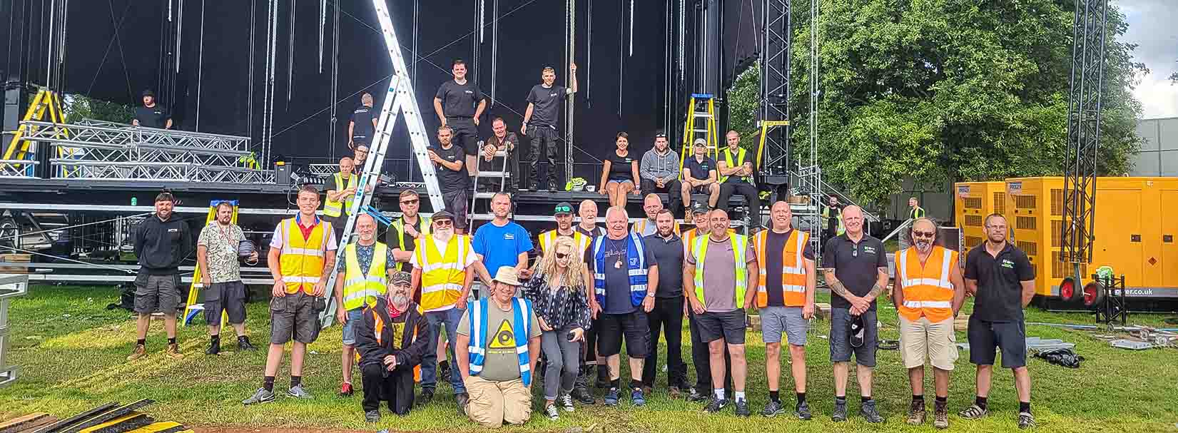 The Cornwall Generator Hire team at a festival